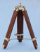 Hampton Nautical 30-Inch Floor Standing Harbor Master Brass/Wood Telescope Tripod Legs with Chain