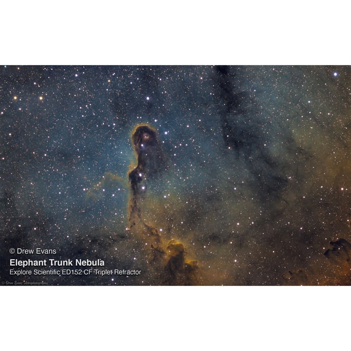 Image #1 Captured Using Explore Scientific ED152mm f/8 Carbon Fiber Air-Spaced Triplet Telescope Elephant Trunk Nebulla