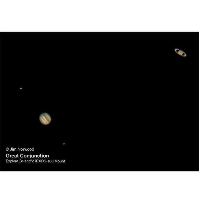 Image Captured Using Explore Scientific iEXOS-100 PMC-Eight GoTo Tracker System with WiFi and Bluetooth Great Conjunction