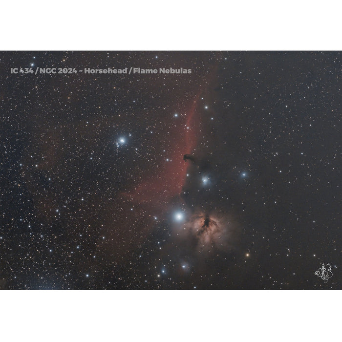Image Captured Using Explore Scientific iEXOS-100 PMC-Eight GoTo Tracker System with WiFi and Bluetooth Horsehead Flame Nebula