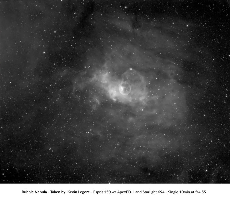 Image Captured Using Starizona Apex ED 0.65x Reducer / Flattener Lens Bubble Nebula