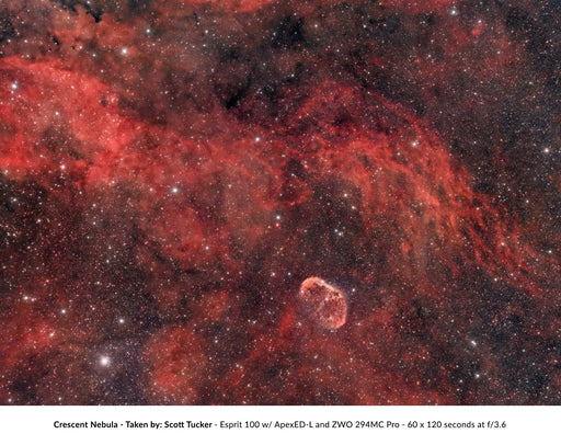 Image Captured Using Starizona Apex ED 0.65x Reducer / Flattener Lens S-Version Crescent Nebula