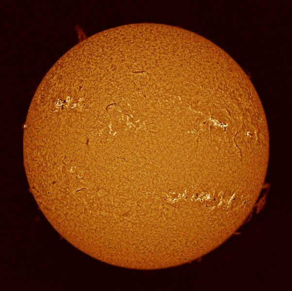 Image No.2 Captured Using DayStar Quantum Hydrogen Alpha 0.6A PE Solar Filter - .6QPE
