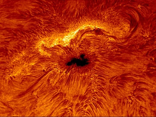 Image Taken Using a Refractor with DayStar QUARK H-Alpha Eyepiece Solar Filter Chromosphere 
