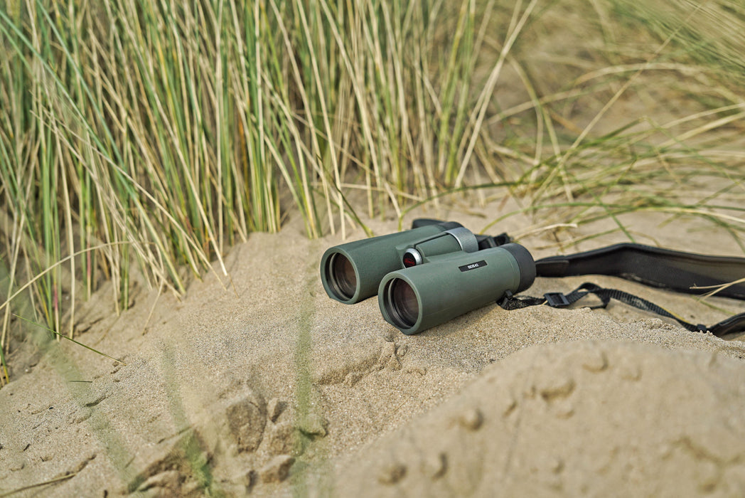 Kowa BDII-XD 8x42mm Prominar Roof Prism Wide Angle Binocular Lying on the sand
