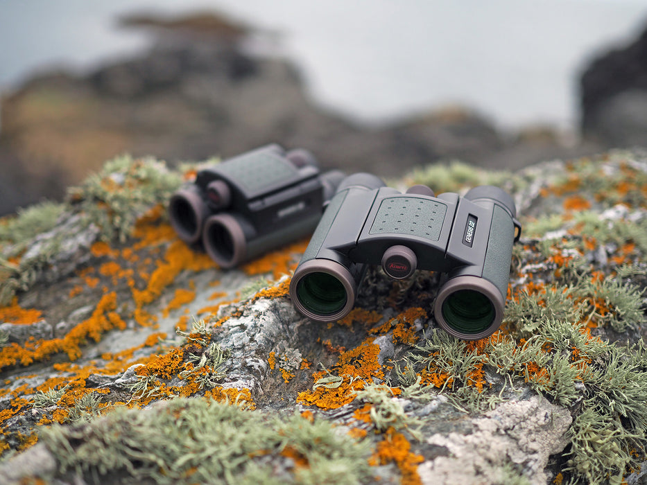 Kowa Genesis 22 8x22mm Prominar XD Binocular On The Rocks Outdoors