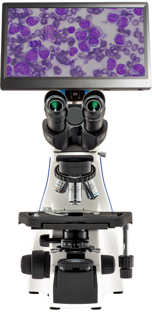 LW Scientific Innovation Trinocular Microscope w/ BioVID 1080+ Camera and 13" Monitor
