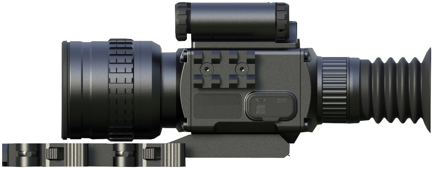 Luna Optics 6-36x50mm Gen-3 Digital Day / Night Vision Riflescope Side Profile Left