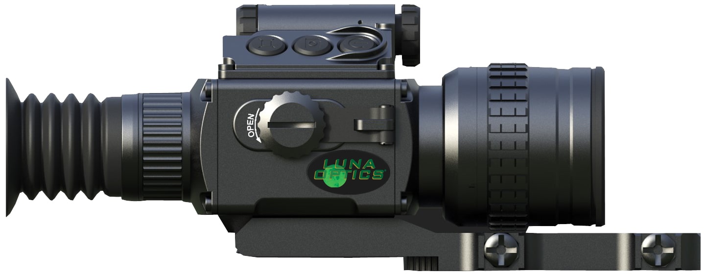 Luna Optics 6-36x50mm Gen-3 Digital Day / Night Vision Riflescope Side Profile Right