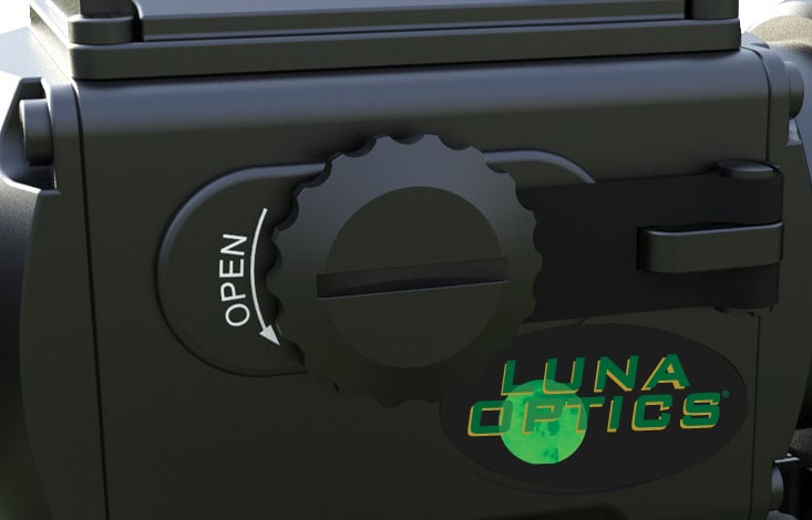 Luna Optics 6-36x50mm Gen 3 Digital Day-Night Riflescopes with 1500m Laser Rangefinder Battery Cover