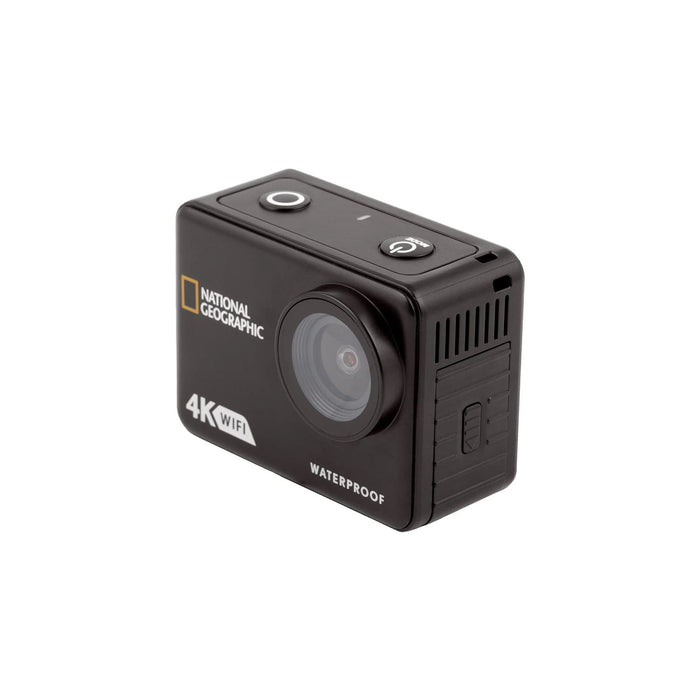 National Geographic 4K Waterproof Action Camera with WiFi Body Side Profile Left