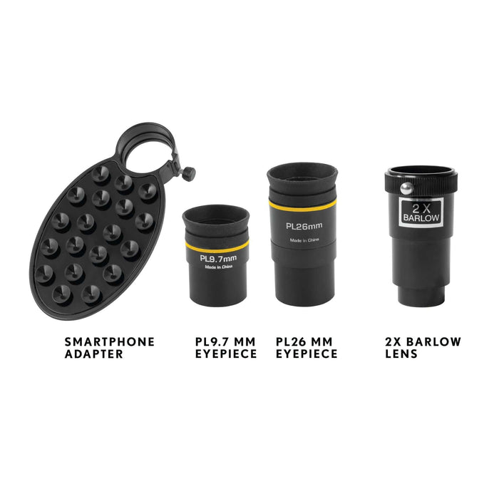 National Geographic StarApp114 - 114mm Reflector Telescope with Astronomy APP Smartphone Adapter, Eyepieces and Lens