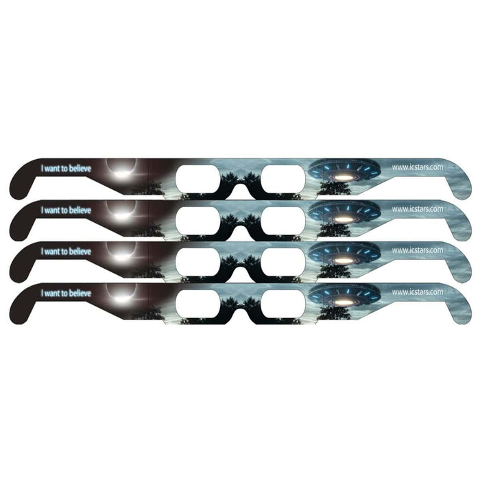 Set of Daystar I Want to Believe Alien Style Funner Eclipse Solar Glasses