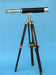Stanley London 19-Inch Engravable Leather Sheathed Brass Desktop Harbormaster Telescope with Hardwood Tripod