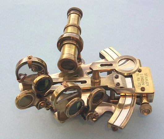 Stanley London Antique Patina 4-Inch Brass Sextant Body Swing Arm Filters