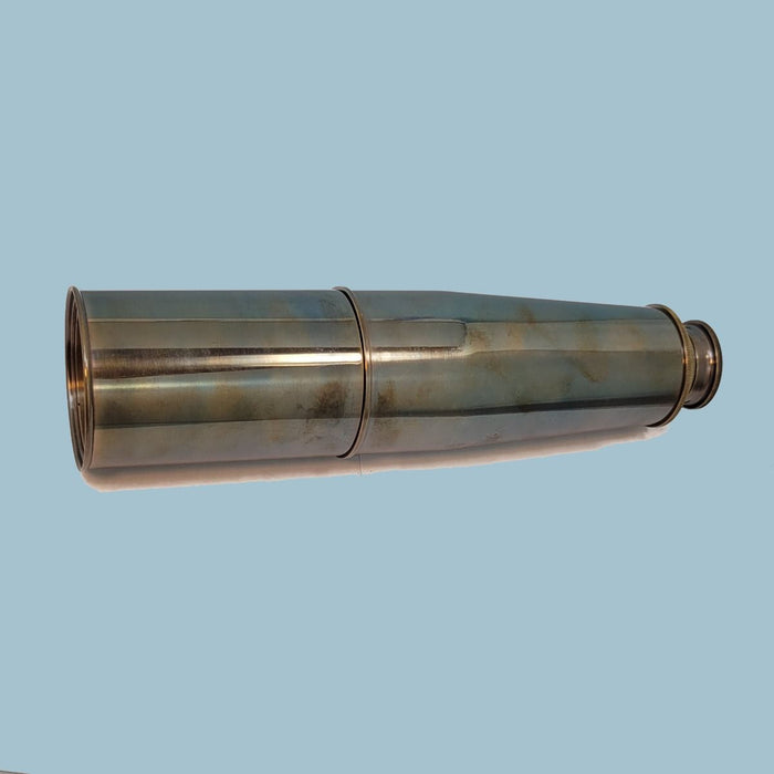 Stanley London Engravable 29-Inch Premium Antique Brass Spyglass Telescope Body Left Side Profile