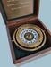 Stanley London Engravable Antique Nautical Brass Gimbaled Compass In Wooden Box Body