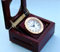 Stanley London Engravable Boxed Quartz Clock In Satin Finish Mahogany Case Body Side Profile Right