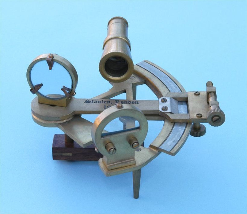 Stanley London Engravable Brass Sounding Sextant Body Front Profile