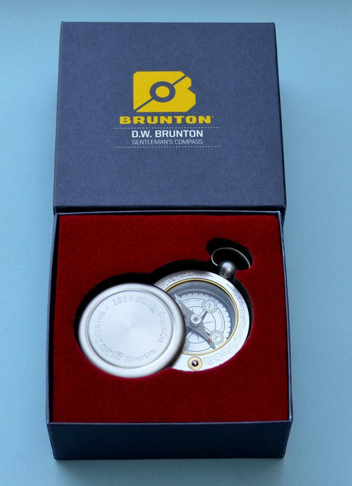 Stanley London Engravable Brunton Gentleman's Pocket Compass Inside the Box