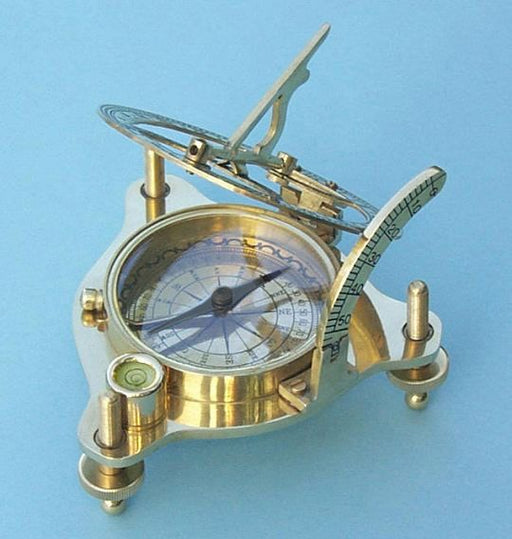 Stanley London Premium Polished Brass Sundial Compass - RCT-SL