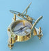 Stanley London Premium Polished Brass Sundial Compass