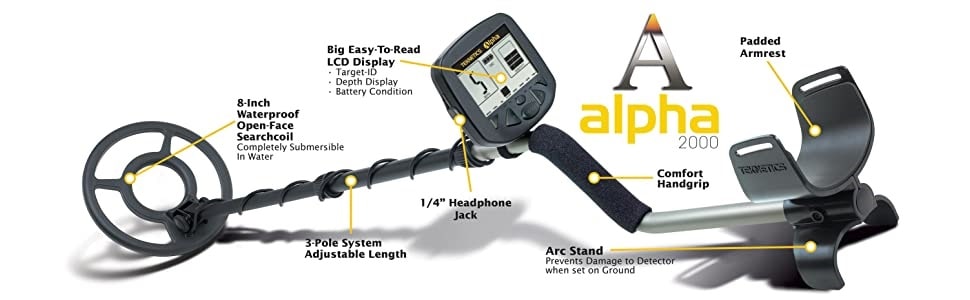 Teknetics Alpha 2000 Metal Detector Body Features