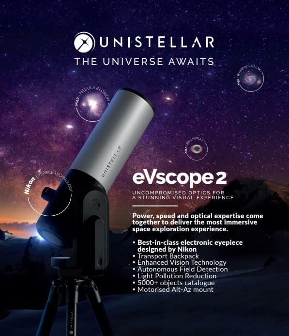Unistellar eVscope 2 Digital Telescope and Backpack Highlights