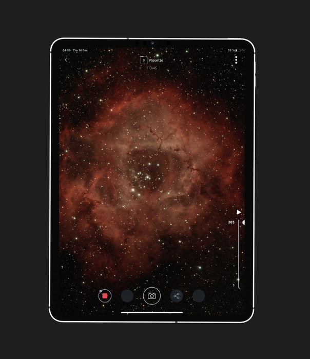 Vaonis Vespera II Smart Telescope Rosette Nebula Using Smartphone