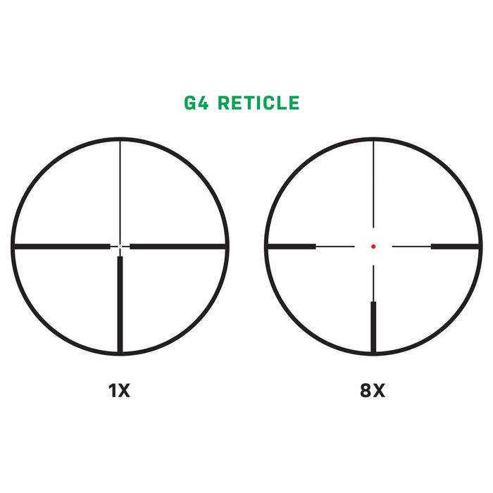 Vixen 1-8x28mm Riflescope - 28mm Tube G4 Reticle In 1x and 8x