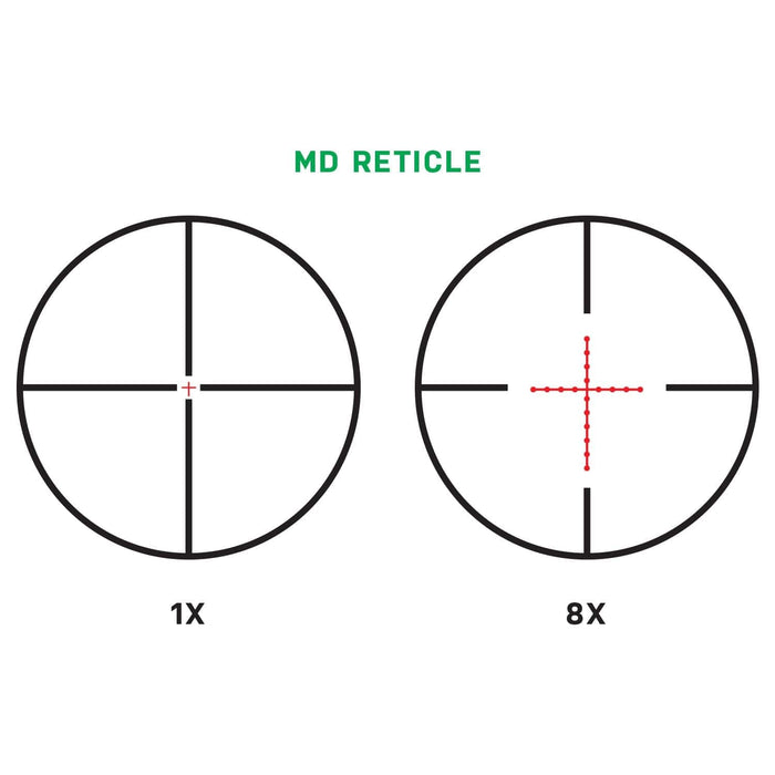 Vixen 1-8x28mm Riflescope - 28mm Tube MD Reticle In 1x and 8x