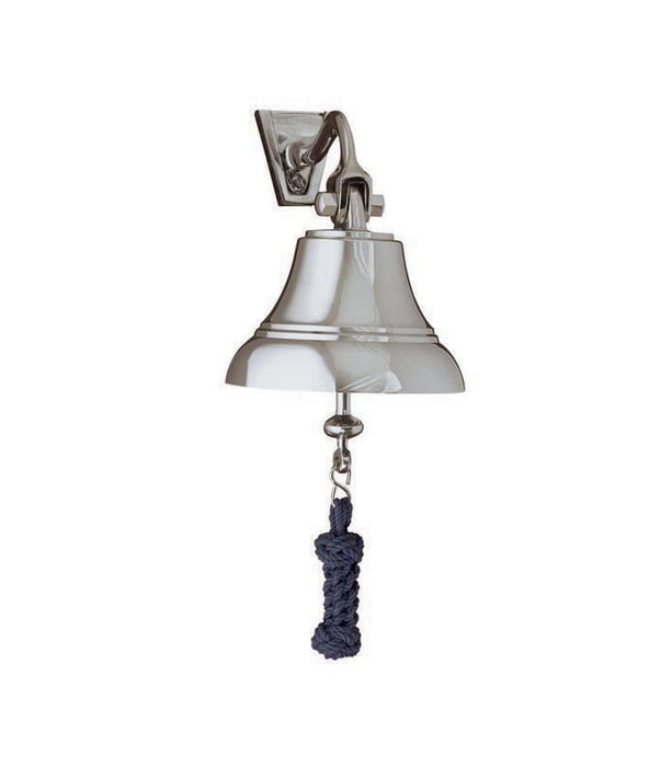Weems & Plath 5-Inch Nickel Bell with Navy Blue Lanyard