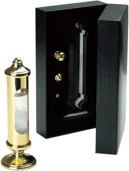 Weems & Plath Brass Stormglass in Black Gift Box