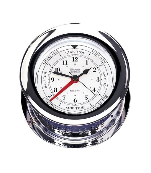 Weems & Plath Chrome Plated Atlantis Time and Tide Clock