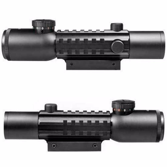 Barska 4x28mm IR Electro Sight Multi-Rail Tactical Rifle Scope Red Laser Com
