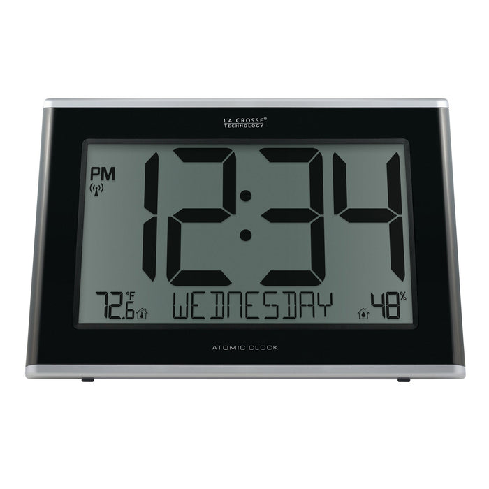La Crosse Technology Jumbo Atomic Wall Clock with Indoor Temp and Humidity