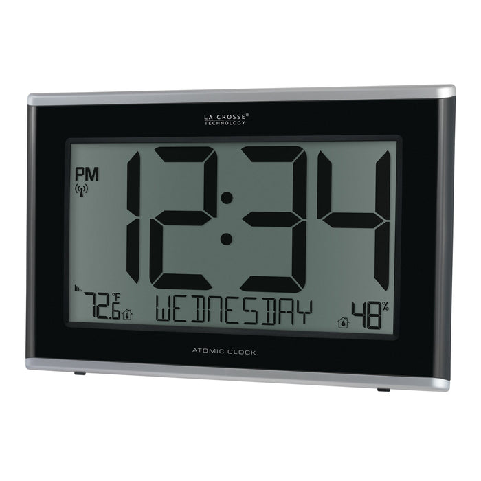 La Crosse Technology Jumbo Atomic Wall Clock with Indoor Temp and Humidity