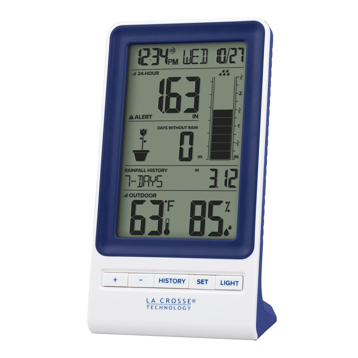 La Crosse Technology 724-1415BL-INT Wireless Rain Station with Temperature and H