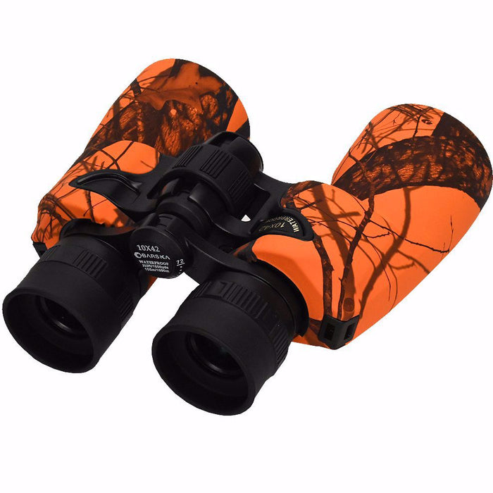 Barska 10x42mm WP Crossover Mossy Oak Blaze Camo Binoculars Body Top Profile