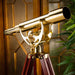 Barska 15-45x50mm Anchormaster Classic Brass Spyscope with Mahogany Tripod Front Profile