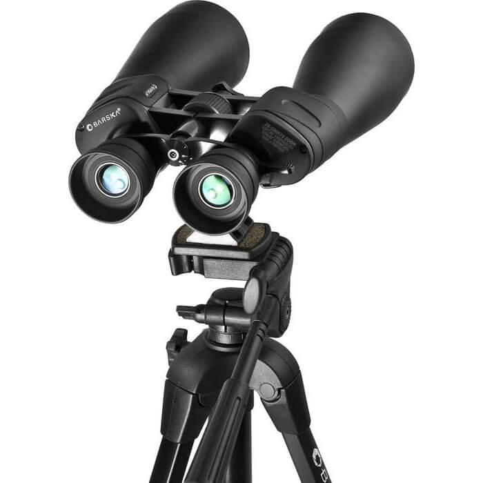 Barska 20-100x70mm Gladiator Zoom Binoculars In Tripod Rear Profile