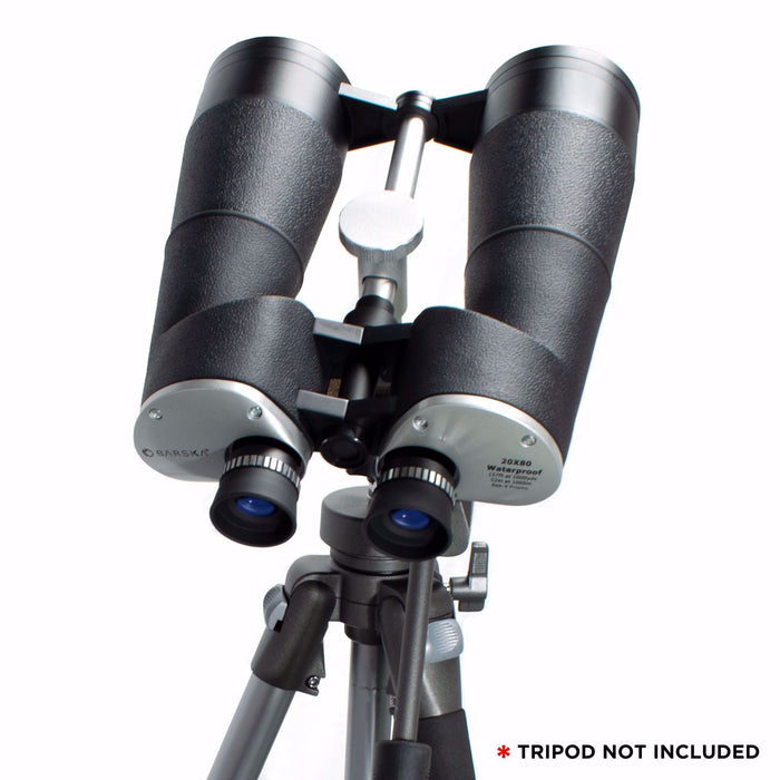 Barska 20x80mm WP Cosmos Astronomical Binoculars In Tripod Rear Profile