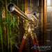 Barska 28x60mm Power Anchormaster Classic Brass Telescope with Mahogany Tripod Body Front Profile