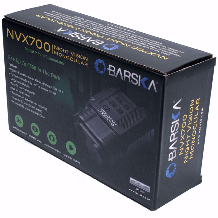Barska Night Vision NVX700 Infrared Digital Monocular Box