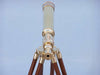 Hampton Nautical 30-Inch Floor Standing Harbor Master Brass Telescope Body Eyepiece
