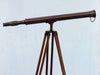 Hampton Nautical 60-Inch Floor Standing Antique Copper Harbor Master Telescope Body with Lens Cap