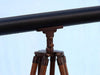 Hampton Nautical 60-Inch Floor Standing Antique Copper with Leather Harbor Master Telescope Tripod Body Base with Knob