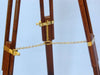 Hampton Nautical 60-Inch Floor Standing Brass Harbor Master Telescope Tripod Extended Legs and Chain