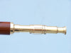 Hampton Nautical 60-inch Floor Standing Brass-Wood Harbor Master Telescope Rear Body Eyepiece