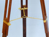 Hampton Nautical 60-inch Floor Standing Brass-Wood Harbor Master Telescope Tripod Legs and Chain